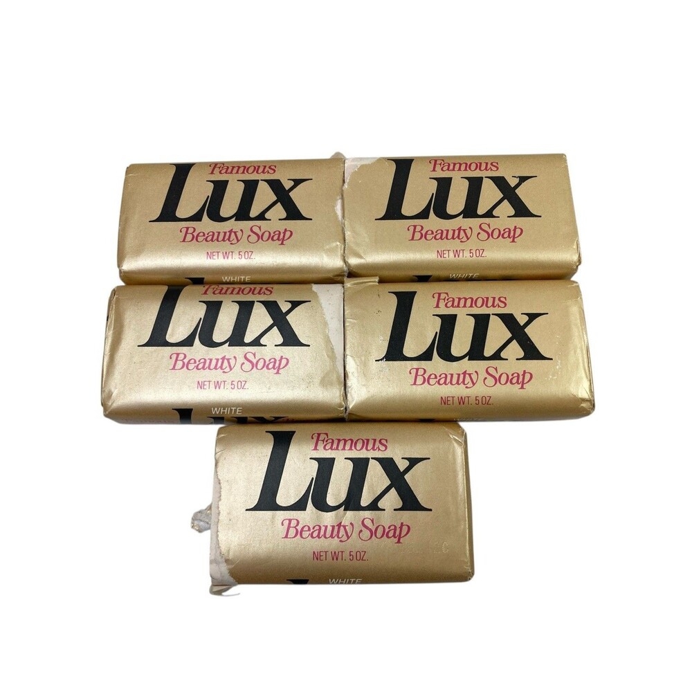 Vintage LUX Famous Beauty Soap White Bar TV Movie Prop Vintage Lot of 5 NWOB